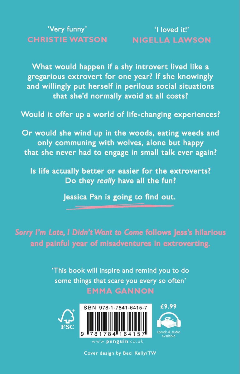 Sorry Im Late I Didnt Want to Come - back cover