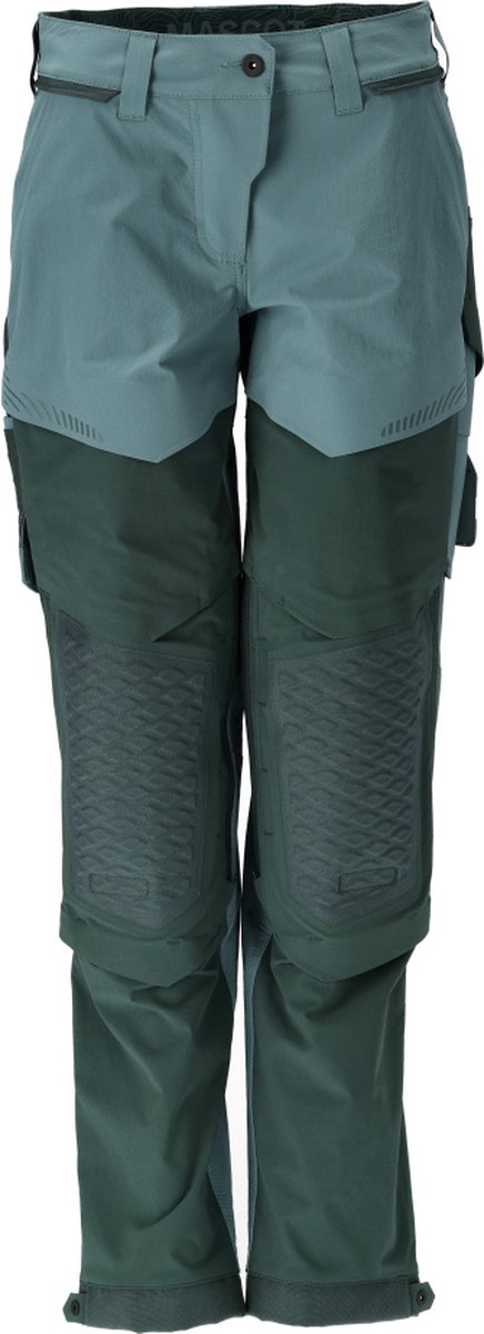 Mascot Customized Broek met kniezakken 22278-605 - lichtbosgroen/bosgroen - C36 - 82