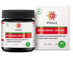 Vitals Microbiol Intiem - 60 capsules - biotica. Speciaal voor vrouwen. 5 miljard levende bacteriën van 2 superieure stammen per capsule - 60 stuks