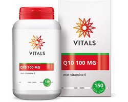 Vitals Q10 100 mg - 150 softgels - enzymen. Zuivere, hoogwaardige Q10 aangevuld met vitamine E.