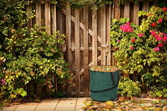 Progarden pop-up tuinafvalzak - opvouwbaar - rond - groen - 85 liter - bladeren opruimen van ProGarden — afbeelding 2