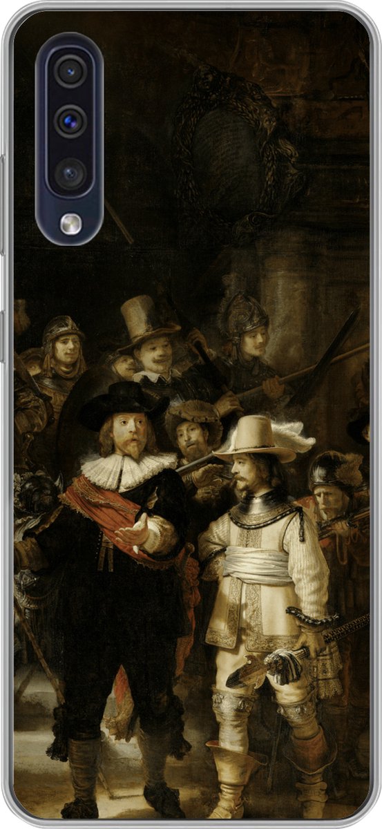 Telefoonhoesje Geschikt voor Samsung Galaxy A50 hoesje - Nachtwacht - Rembrandt van Rijn - Kunst - Siliconen Telefoonhoesje Telefoonhoesje