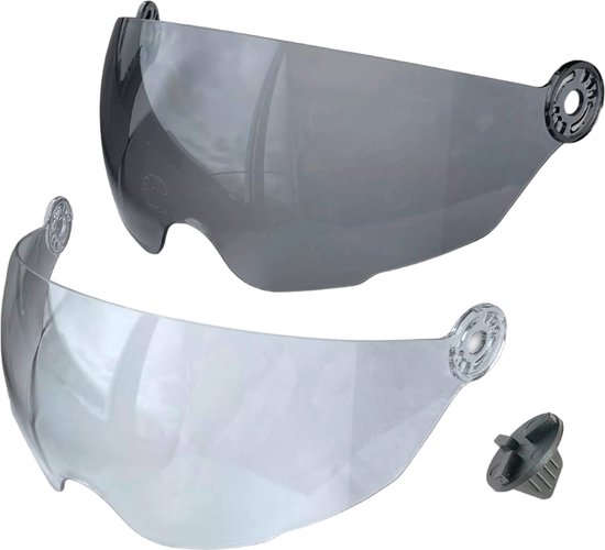 Helm Falko voor speed pedelec / snorfiets NTA-8776 Gekeurd met 2 vizieren Helder en Donker Zwart 58-61cm (L-XL) van Merkloos — afbeelding 4