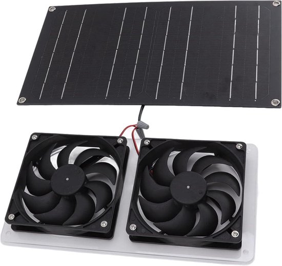 20 W ventilator op zonne-energie, afzuiginlaatventilatorset