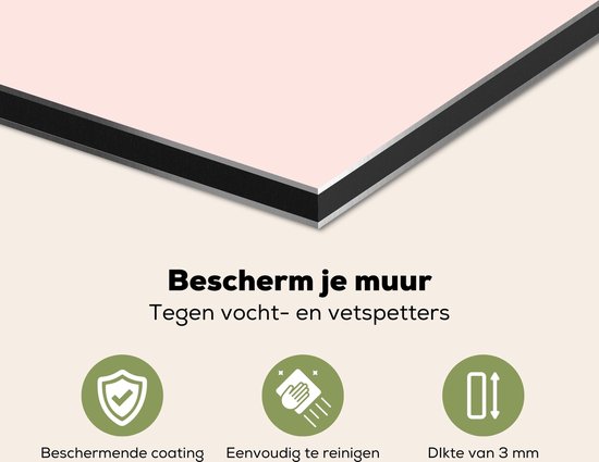 Crédence de Cuisinière en Aluminium 90x45 cm - Ours - Rose - Bonbons - Écran Pare-éclaboussures pour Plaque de Cuisson - Protection Murale