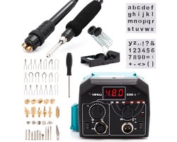 Yihua 939D-II Serie - Soldeerstation en Pirograaf - 145W - 46 stuks tips