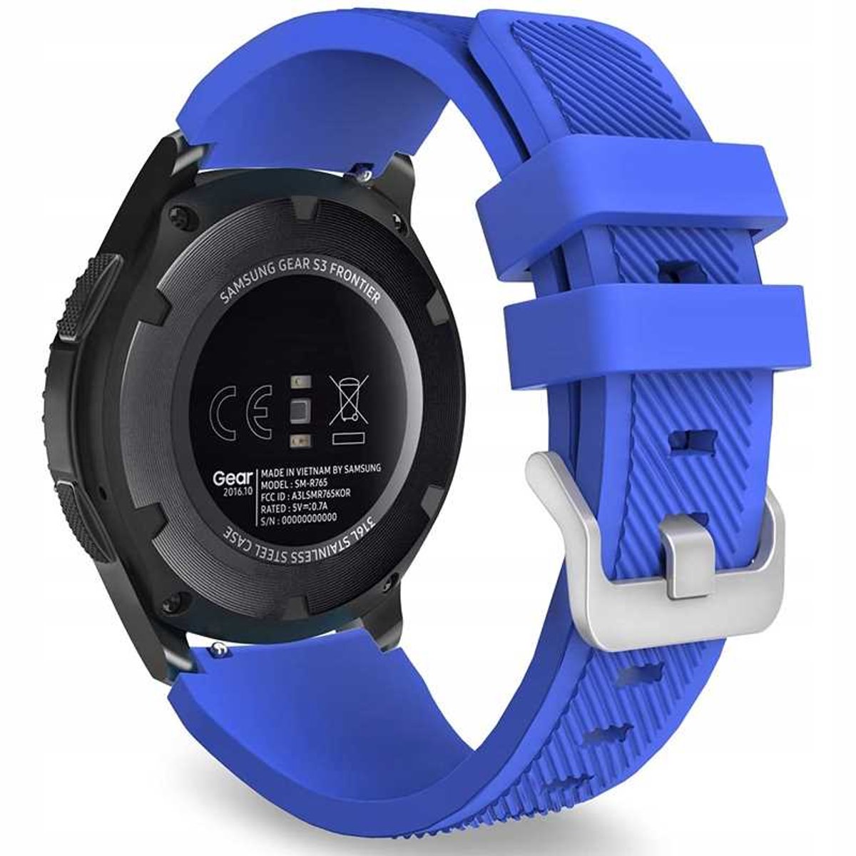 Spacecase Horlogeband 20Mm Blauw Verwisselbare Armband Voor Smartwatch