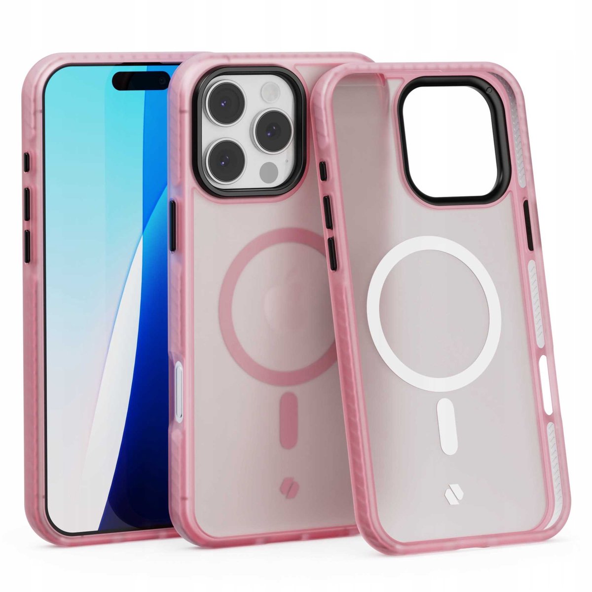 Spacecase Case Hybrid Fusion Mag Cover Voor Iphone 16 Pro Max Roze