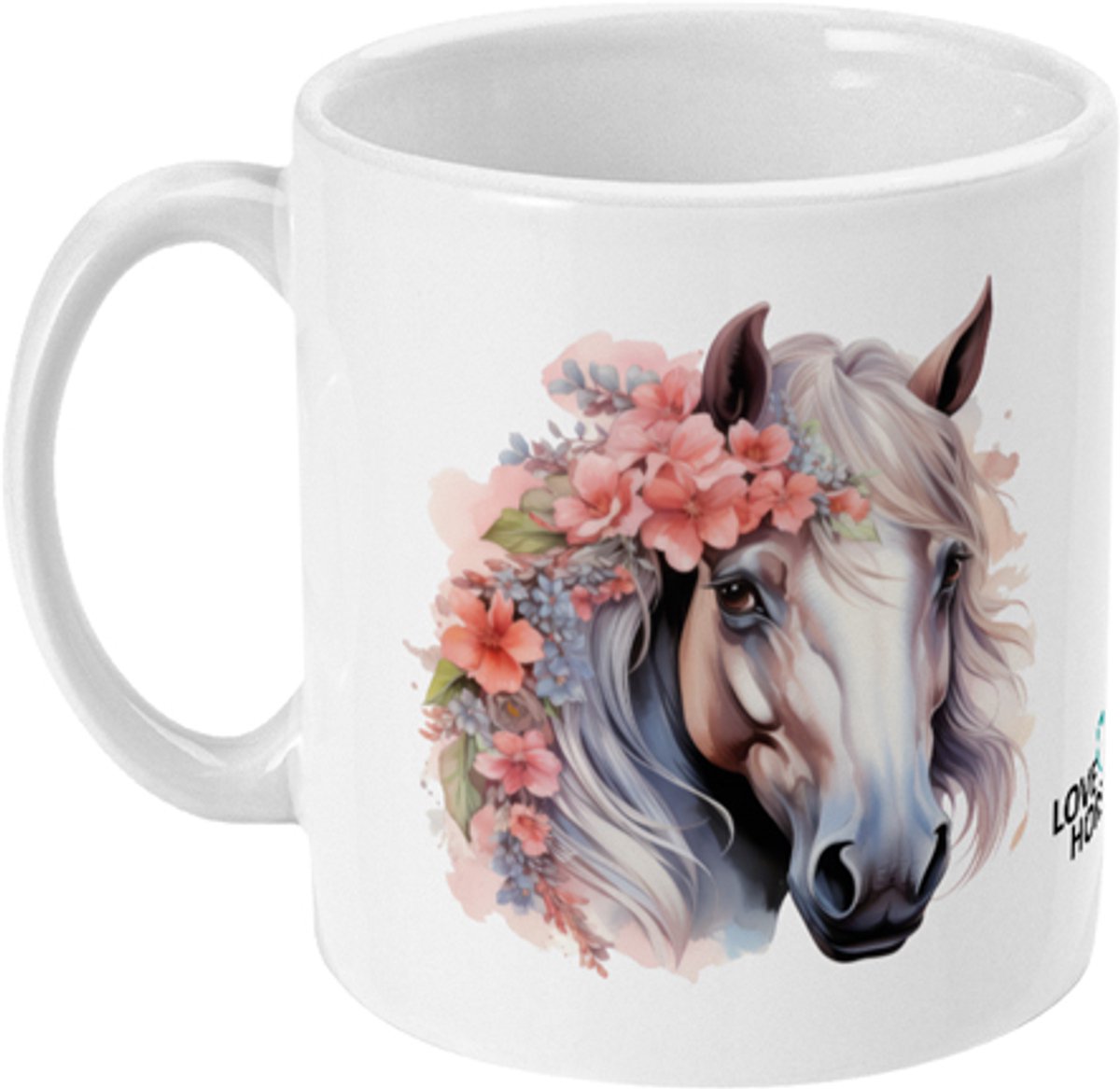 Mok Love Horses Pink flower, 325ml