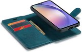 Bookcase hoesje CaseMania pour Samsung Galaxy A26 - Vert uni - Similicuir - Design magnétique amovible 2 en 1