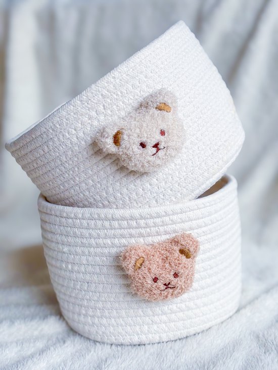 Commodemandjes teddy 2 stuks - setje - teddybeer - commode organizer - opbergmand kinderkamer - babykamer decoratie - kraamcadeau - Baby speelgoed. — afbeelding 5