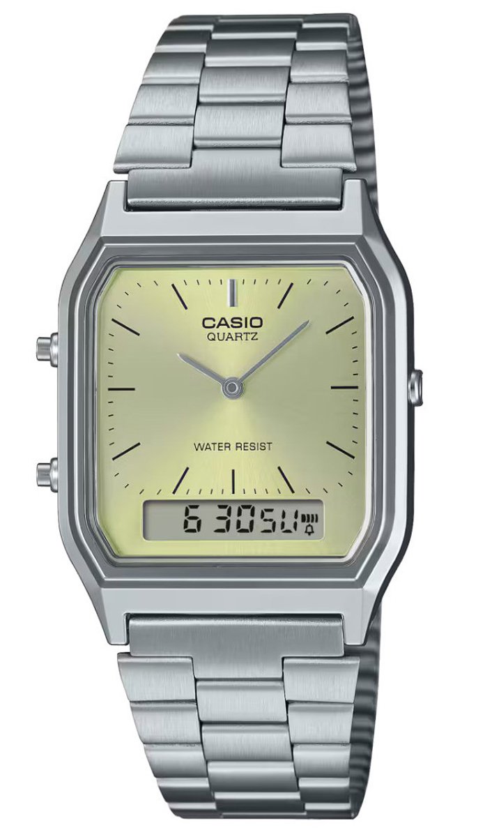 Casio Casio Collection Vintage AQ-230A-9AMQYES Horloge - Staal - Zilverkleurig - Ø 31.5 mm