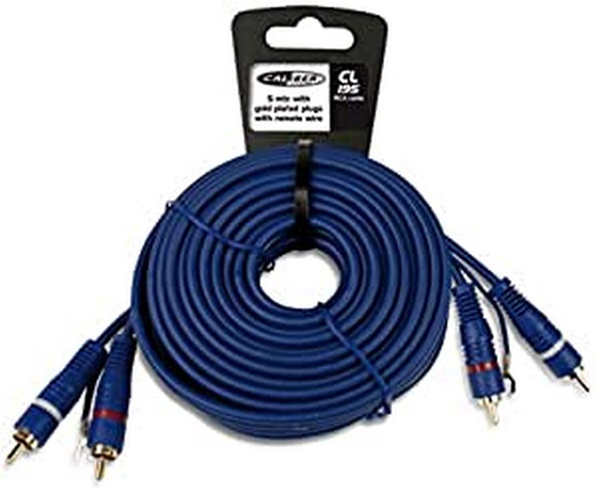Caliber CL195 audio kabel 5 m 2 x RCA Blauw
