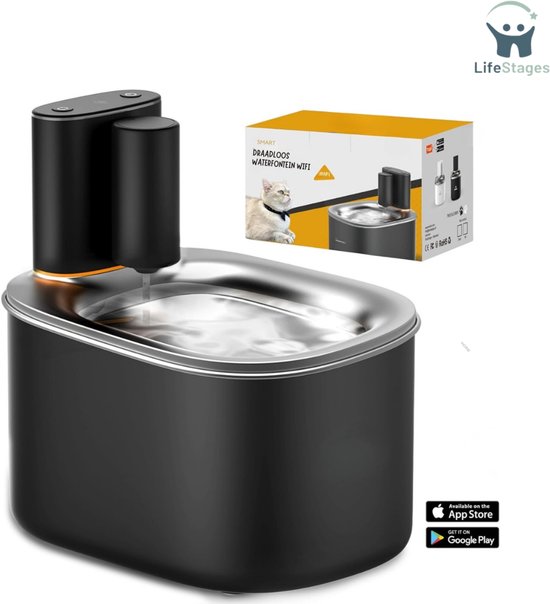 Kattenfontein voor katten en honden, met infraroodsensor, drinkfontein, roestvrij staal, 2 liter, automatisch, ultralicht, intelligente waterfontein, 3 doorstroommodi, fontein met waterniveauboei Kattenfontein voor katten en honden, met infraroodsensor, drinkfontein, roestvrij staal, 2 liter, automatisch, ultralicht, intelligente waterfontein, 3 doorstroommodi, fontein met waterniveauboei