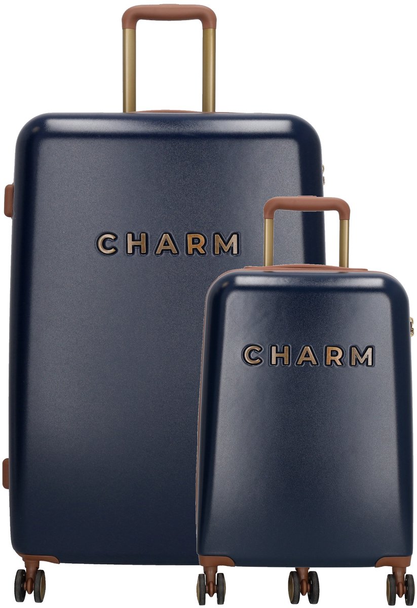 Charm London Capetown Koffer 20-28 Inch - Kofferset - Hardcase - Handbagage - L - S - Blauw