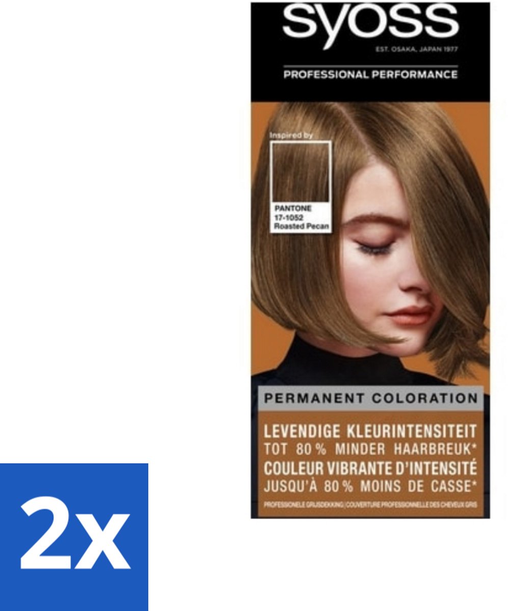 Syoss - Haarverf - Pantone 6-66 Roasted Pecan - 1 Haarkleuring - Voordeelverpakking - 2 stuks