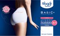 Hoge witte slip met tekst 'EXTRA SOFT'. Multipack 3+1.