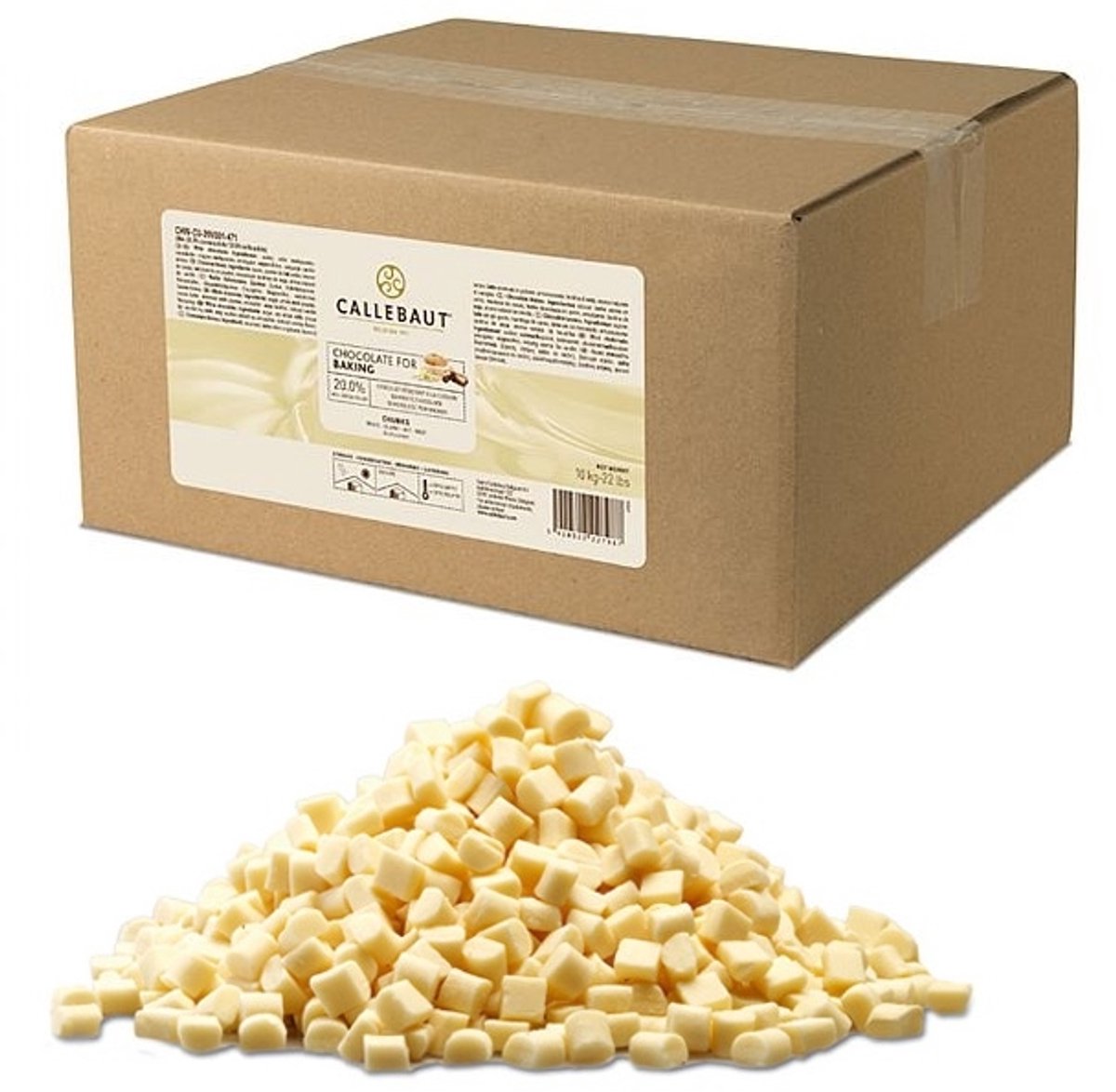 Callebaut Bakvaste chocolade Chunks Wit 10 kg