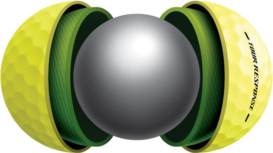 TaylorMade Tour Response Golfballen 2025 - Geel - 12 Stuks van TaylorMade — afbeelding 3