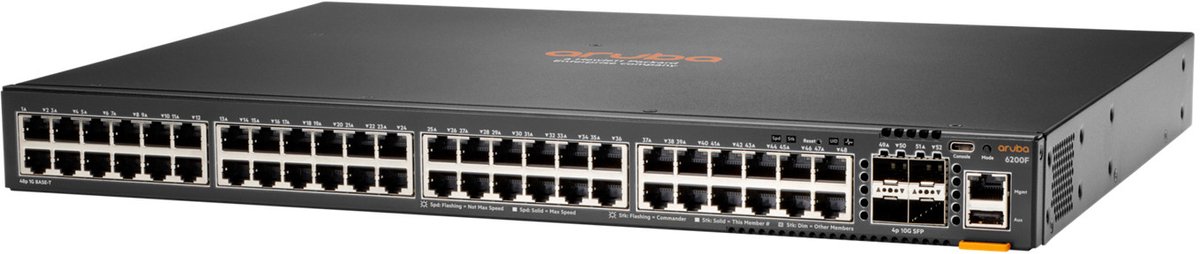 Aruba CX 6200F 48G 4SFP+ Managed L3 Gigabit Ethernet (10/100/1000) 1U