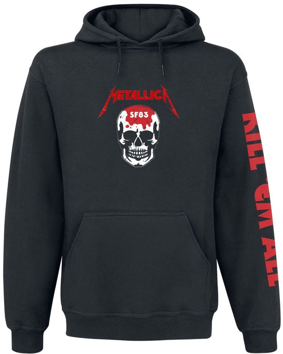 Metallica Kill 'Em All - Sweat à capuche Skull noir L