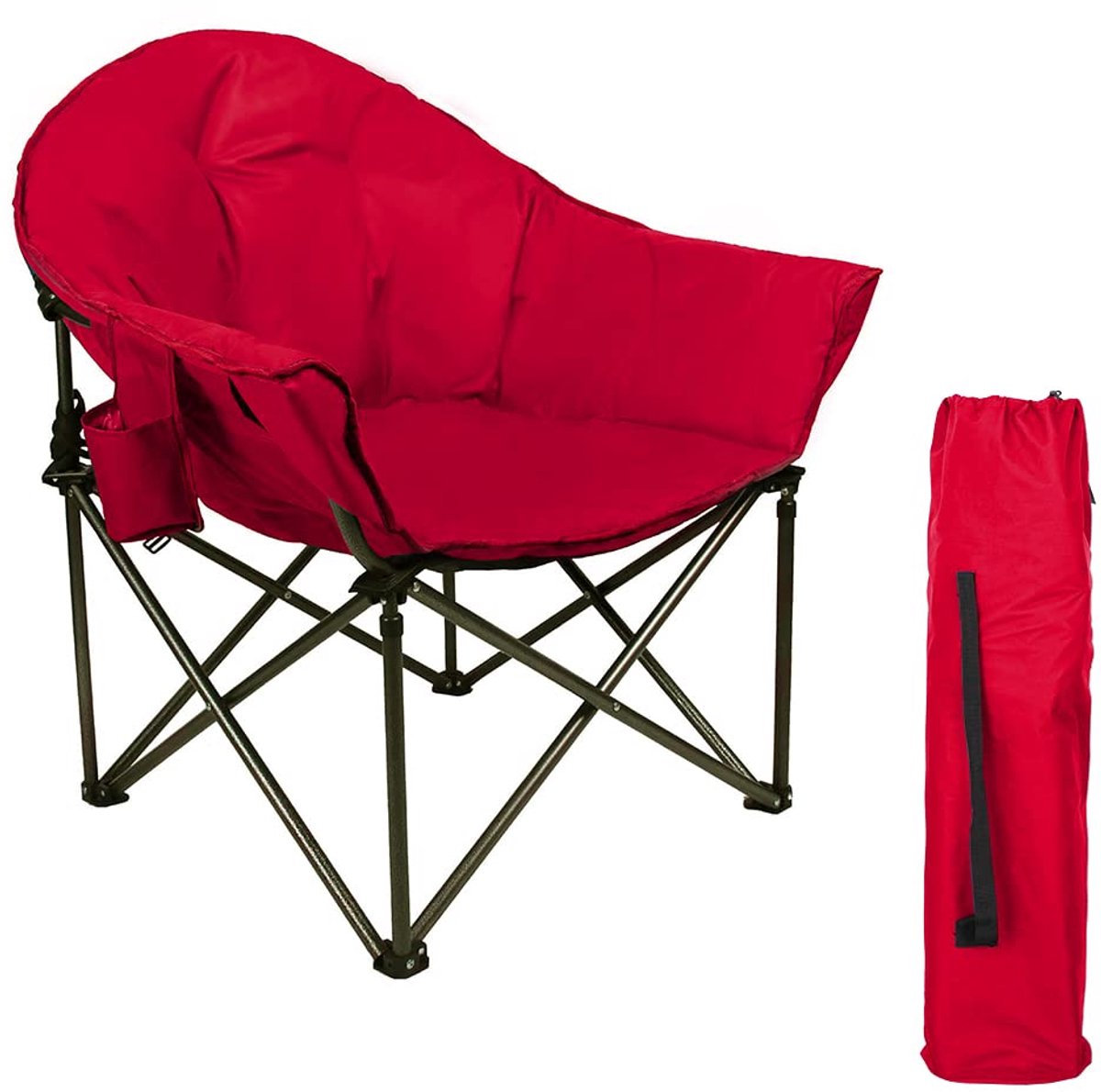 Unyqoos ® Ergonomische Opvouwbare XXL Campingstoel voor Ultiem Comfort Binnen en Buiten