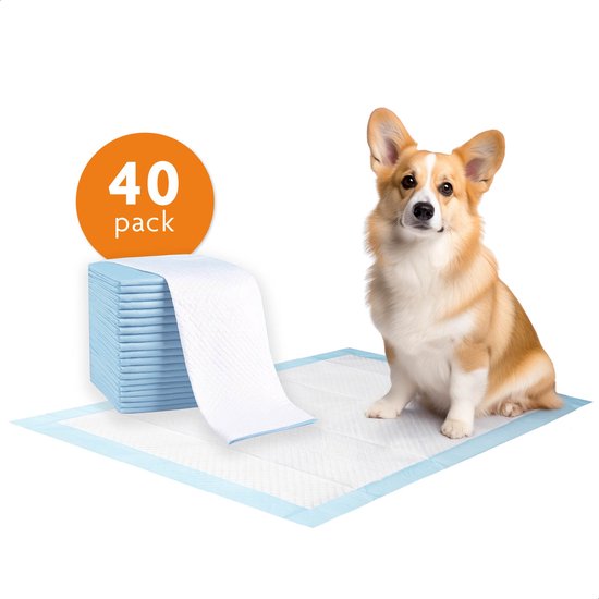 VDM Home Products Puppy Training Pads - 40 stuks - Zindelijkheidstraining - Hondentoilet - 60 x 60 cm - Plasmatjes voor je hond - Huisdiertraining
