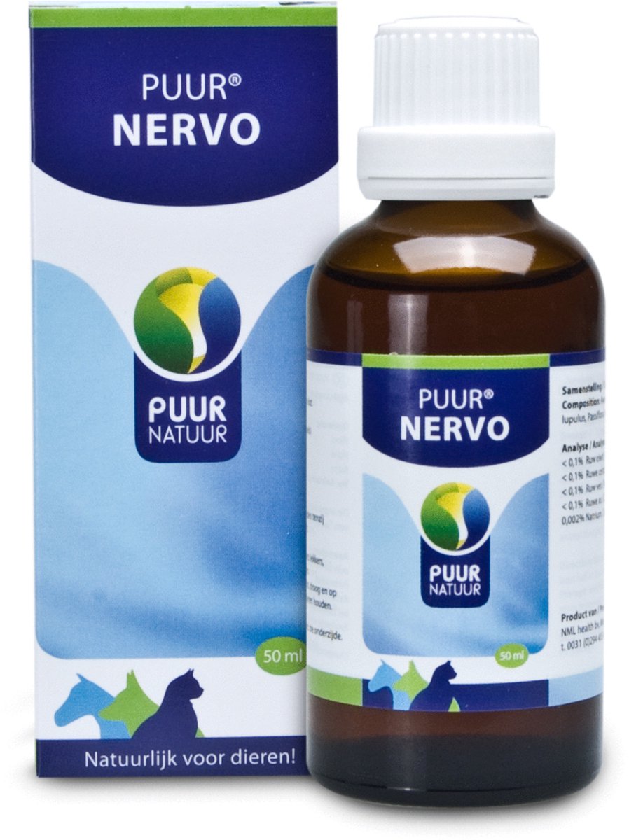 Puur Nervo (nervositeit) voor hond, kat en paard 3 x 50 ml