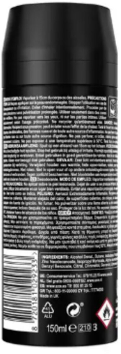 Goedkoopste AXE Black Deodorant - 150 ml