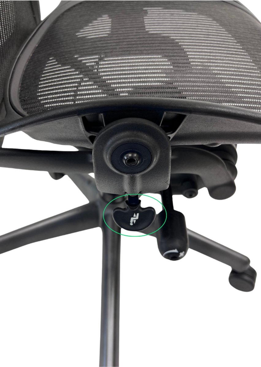 Jetchair - Knop zithoogte geschikt voor Herman Miller Aeron - vervangende knop - geschikt voor Herman Miller Aeron - Nieuw - 1 stuk - Bureaustoel onderdeel