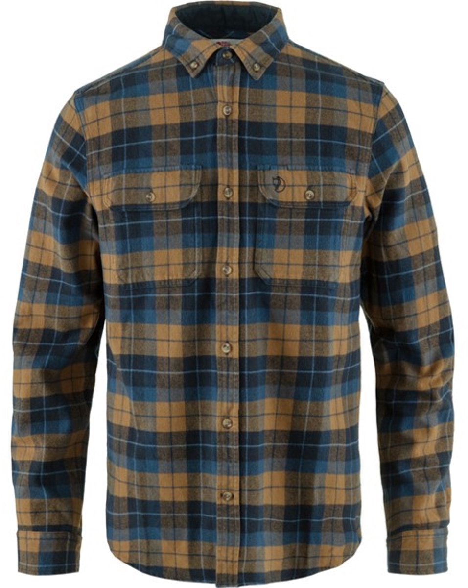 Fjällräven Singi Heavy Flannel Overhemd Met Lange Mouwen 3XL Man Marineblauw
