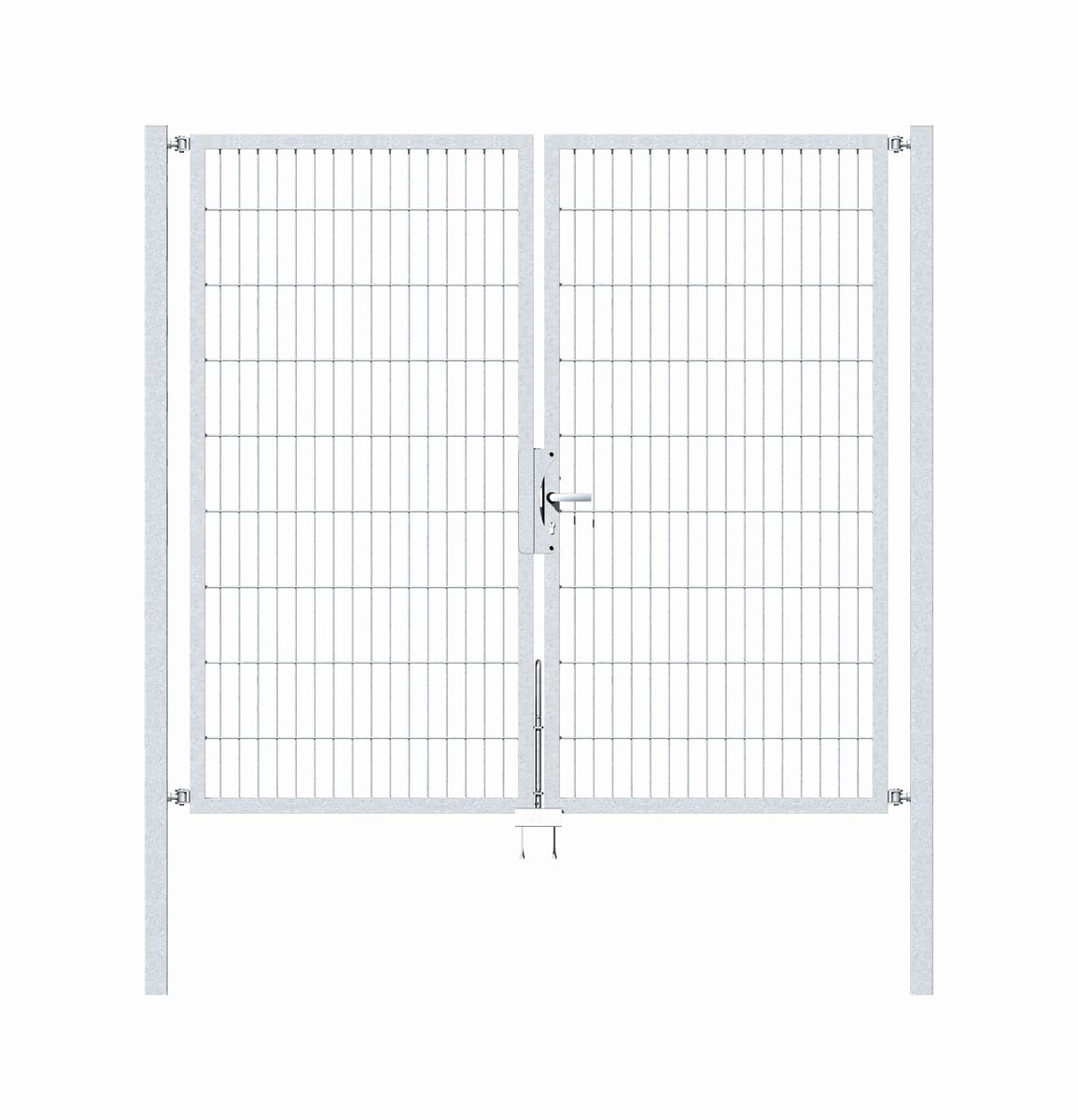 Alberts 647865 Dubbele poort Flexo met toebehoren, thermisch verzinkt, breedte 200 cm, hoogte 180 cm