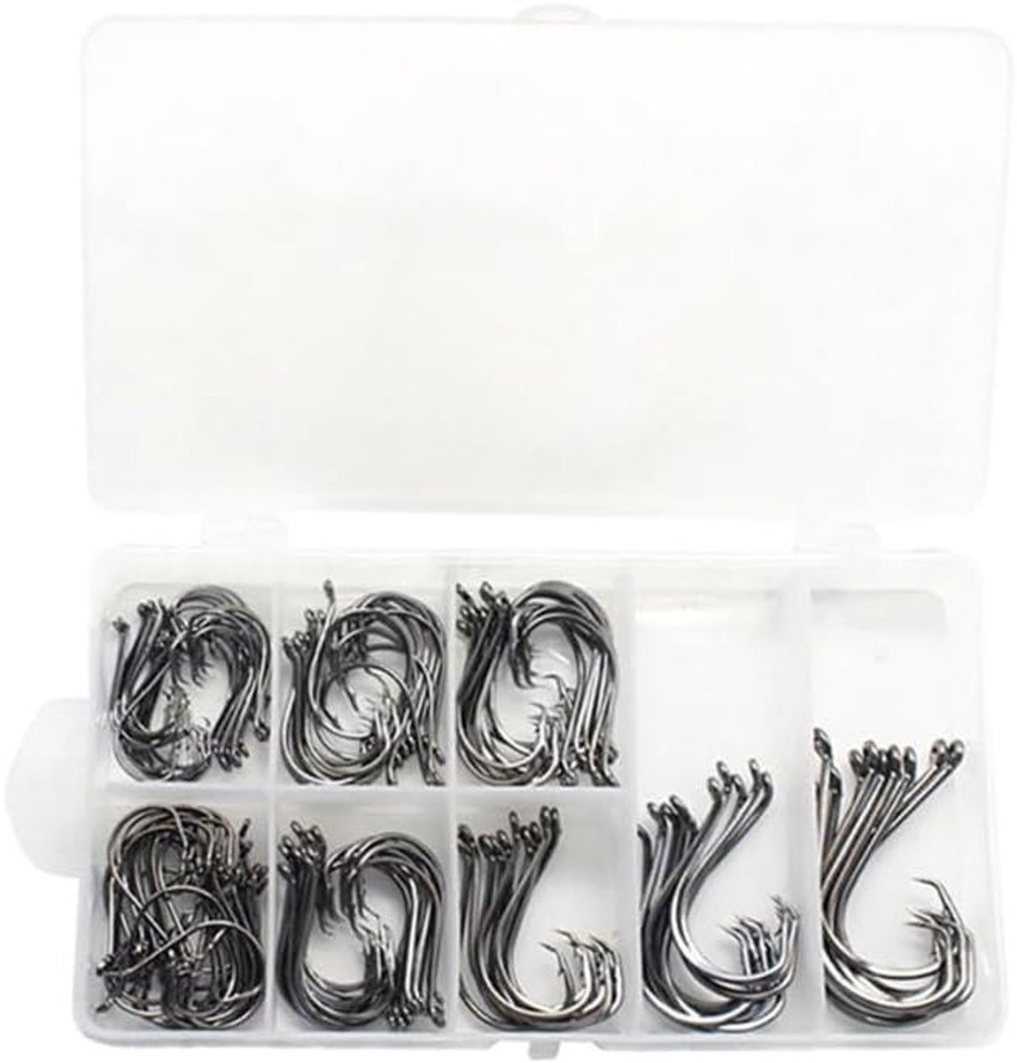 150Pcs Prikkeldraad Cirkel Haken Set - Voor Zee Vissen Terminal Tackle - Voor Zoetwater Zoutwater Vis Trackle