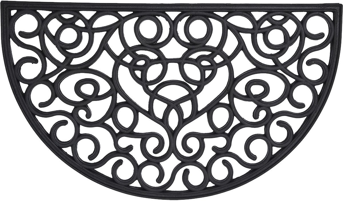 Luance Cozy Step Deurmat - anti slip - half maan - natuur rubber - 75 x 45 cm - buiten - schoonloopmat
