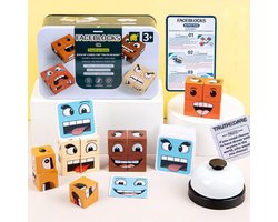 Faceblocks Montessori Speelgoed - Educatief gezelschapsspel met bel