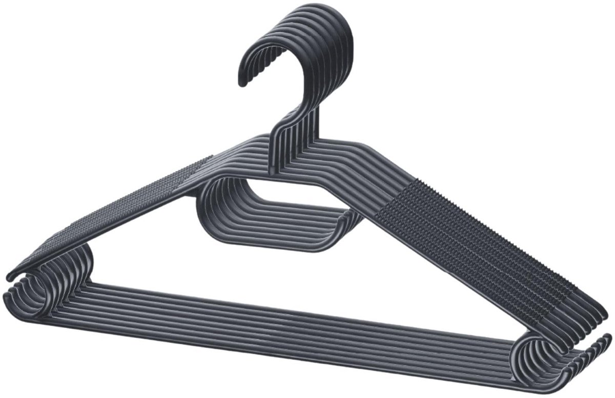 My Ninki ® Ruimtebesparende Antislip Kledinghangers met Draaibare Haak voor Diverse Kledingstukken, Set van 10