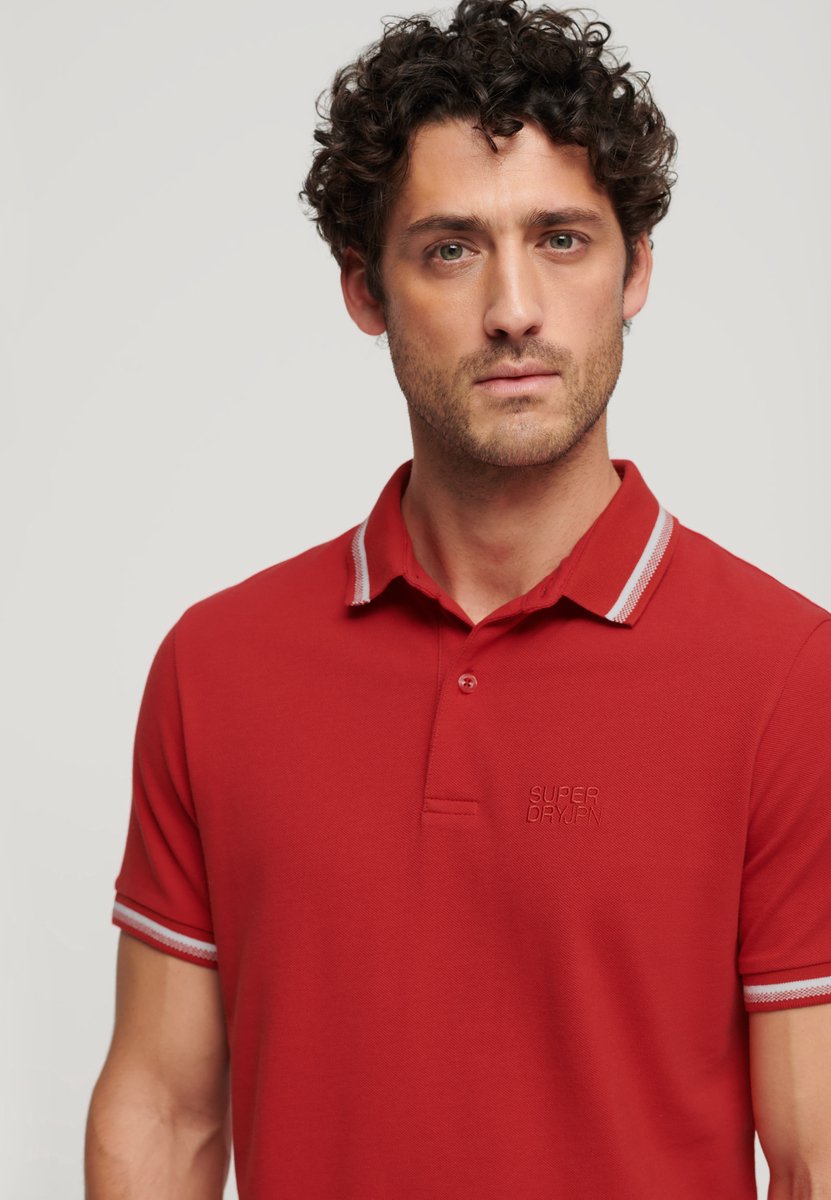 Superdry Sportswear Relaxed Tipped Korte Mouw Poloshirt 2XL Man Rood