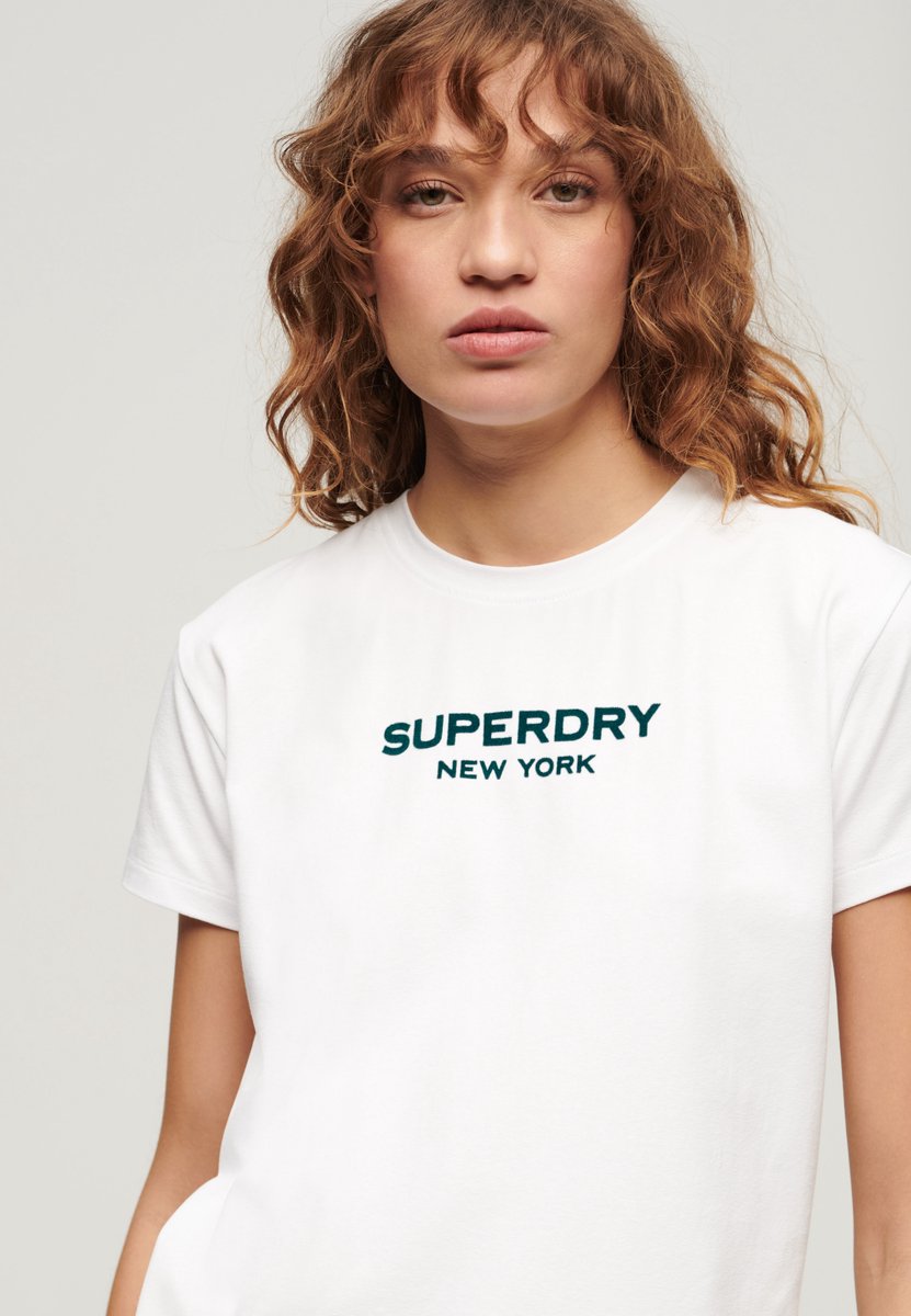 Superdry Sport Luxe T-shirt met grafische print Dames T-shirts Wit