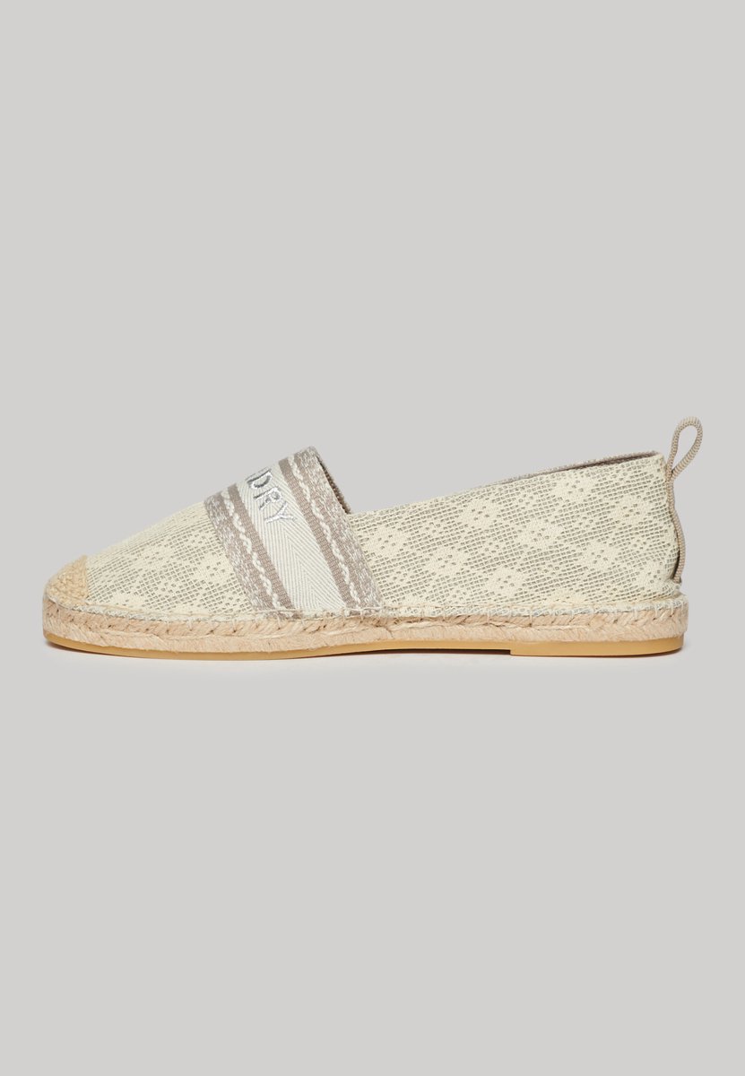 Superdry Canvas espadrilles met overlay Dames Espadrilles Grijs