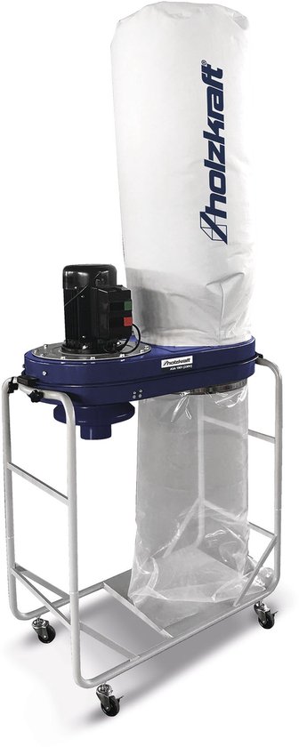 Professionele afzuiginstallatie hout 1900m³/h 1,5 kW 230V met 180° kantelbare aanzuigmond en motor Holzkraft ASA1901