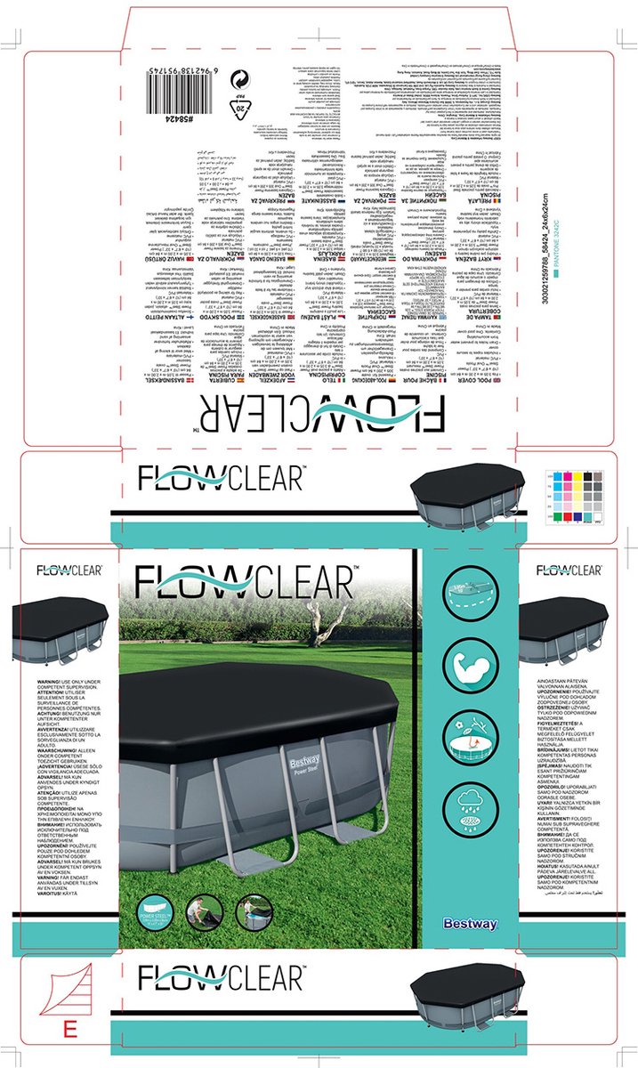 Bestway Flowclear cover for Power Steel - Oval 300 cm