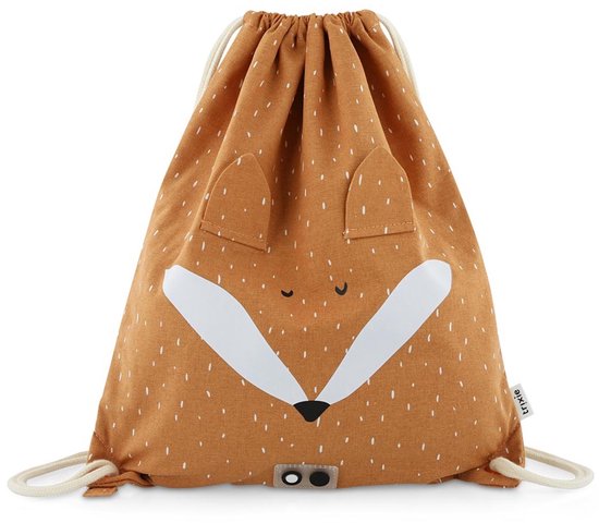 Trixie Zwemtas - Mr. Fox - Gymtas voor kinderen - Waterafstotend - Turnzak met trekkoord - Voor jongens en meisjes - Oranje - Vos