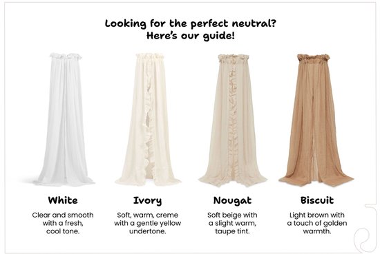 Jollein Sluier Vintage 155cm Ruffle Nougat — afbeelding 3