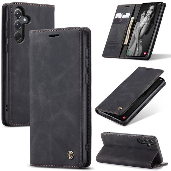 CaseMe Hoesje - Geschikt voor Samsung Galaxy A56 Hoesje - CaseMe 013 Book Case - Zwart