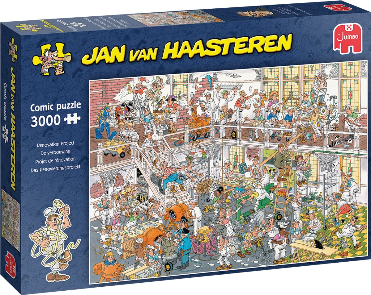 Jan van Haasteren De verbouwing - Puzzel 3000 stukjes volwassenen - Legpuzzels — afbeelding 2