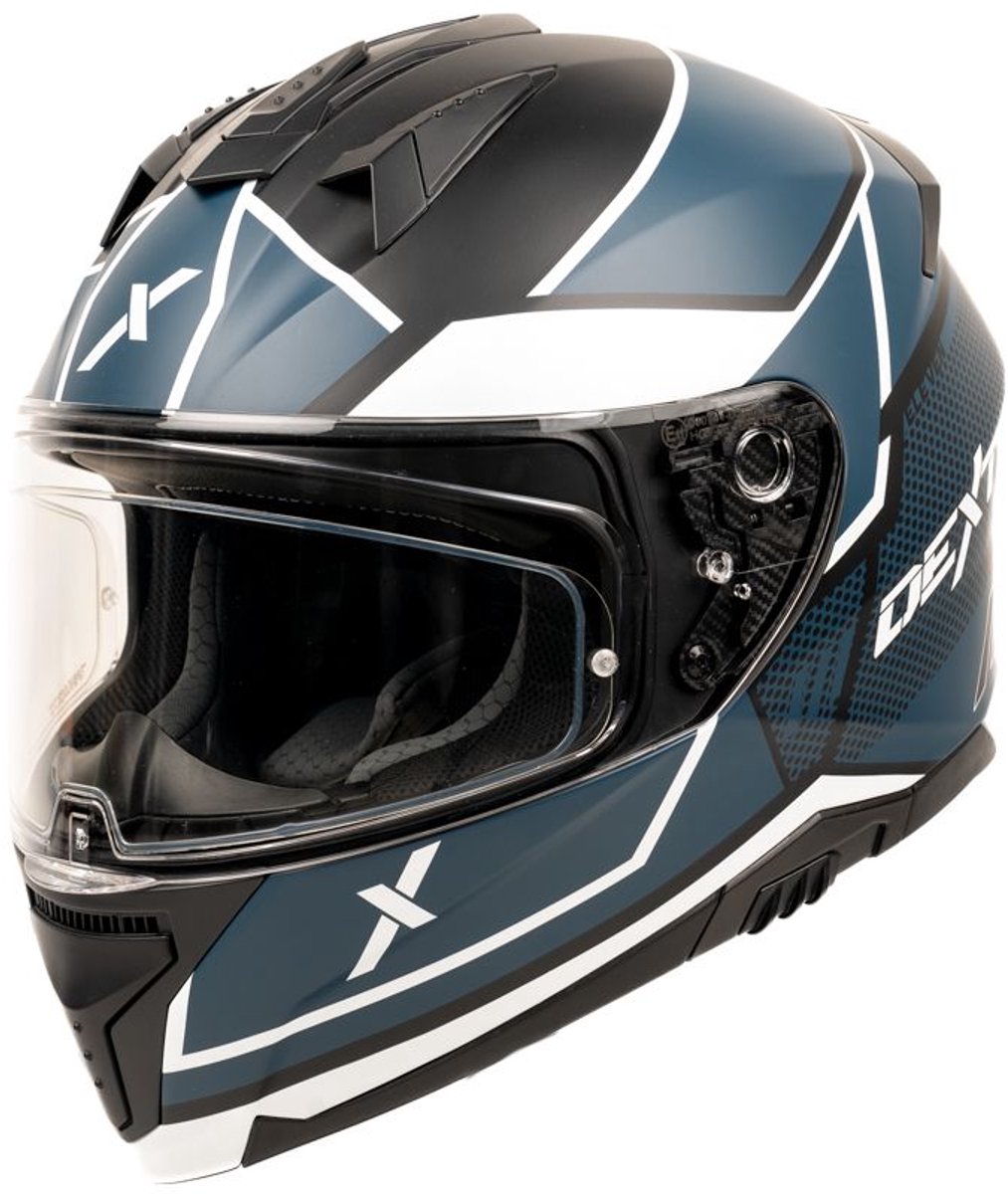 Motor Integraal Helm ELEVEN NAPIO Zwart/Blauw XS van MOTOBLOUZ
