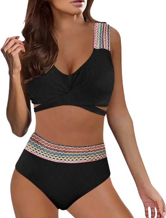 Bikini taille haute Tropic - Zwart - Maillots de bain femme Mode - Maillot de bain