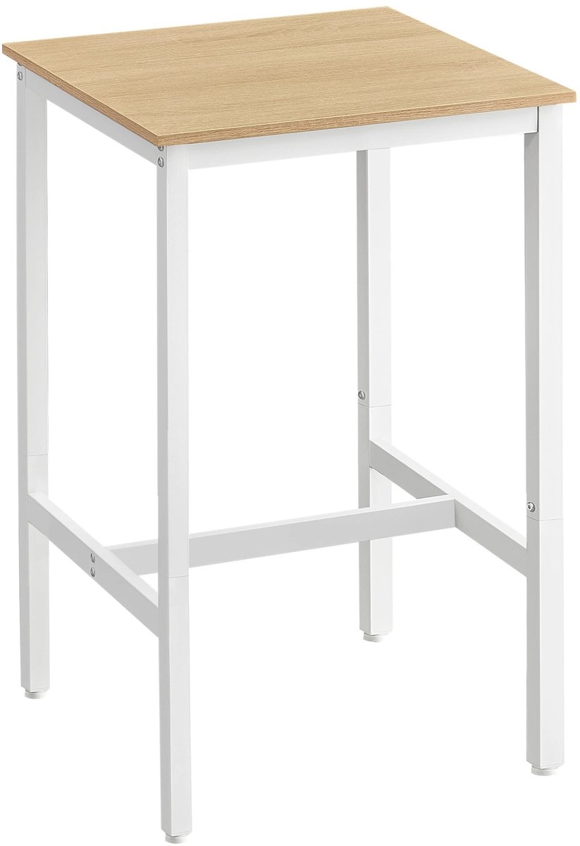 Vasagle Bartafel - Bar Tafel - Bartafel Keuken - Tafel - Tafeltje - Eettafel - Voor Keuken & Bar - Bartafels - Tafels - Wit Wit / Beige