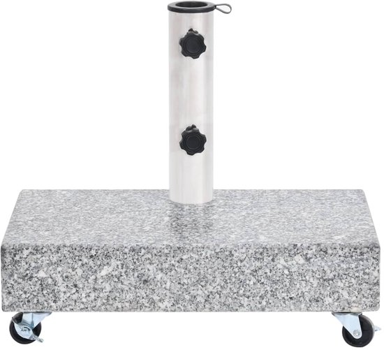 vidaXL Parasolvoet 45x25x8 cm graniet lichtgrijs - Parasolvoet - Parasolvoeten - Parasol Voet - Parasol Voet