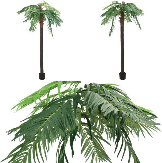 vidaXL Kunstplant met pot cycaspalm 160 cm groen vidaXL Kunstplant met pot cycaspalm 160 cm groen
